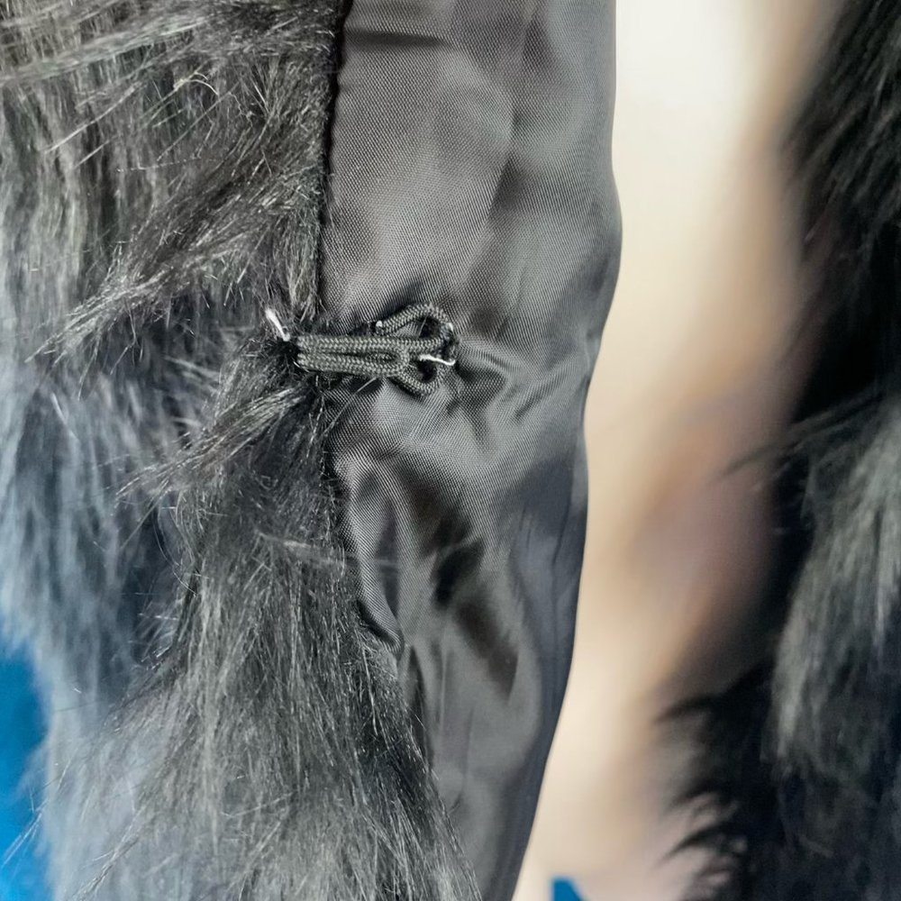 PPLA Faux Fur Vest Jacket Black - Picture 8 of 10